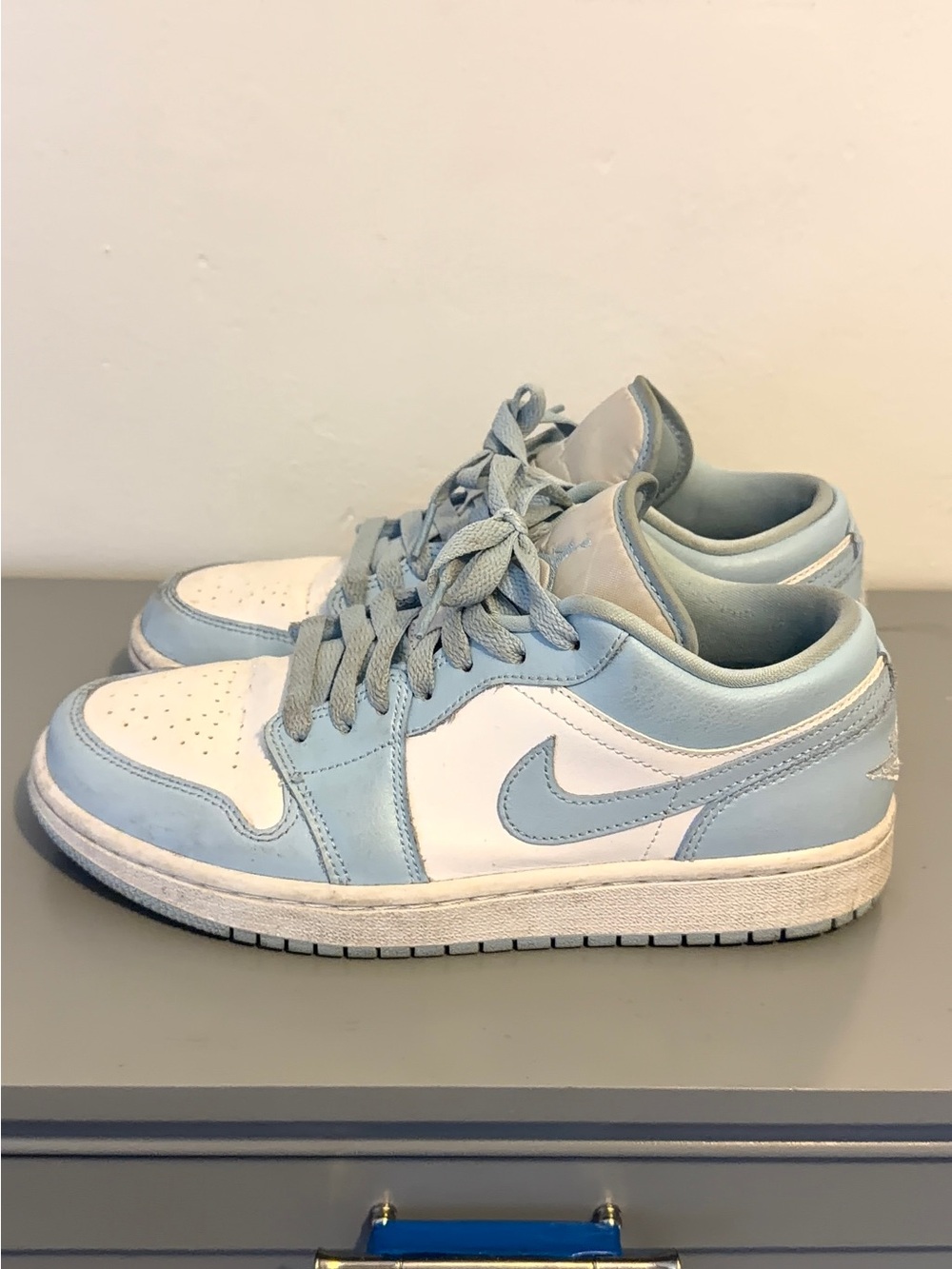 Title: Nike Air Jordan 1 Low Ice Blue White Women's [size 8]